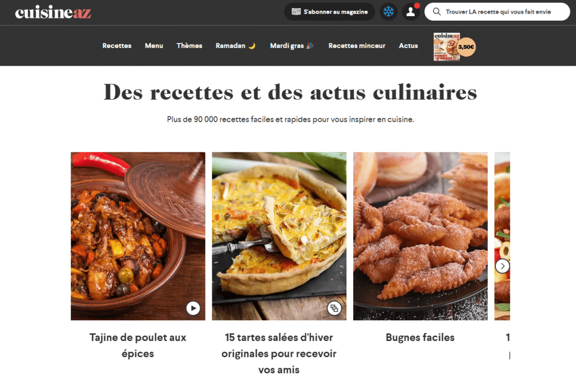 site web cuisineaz