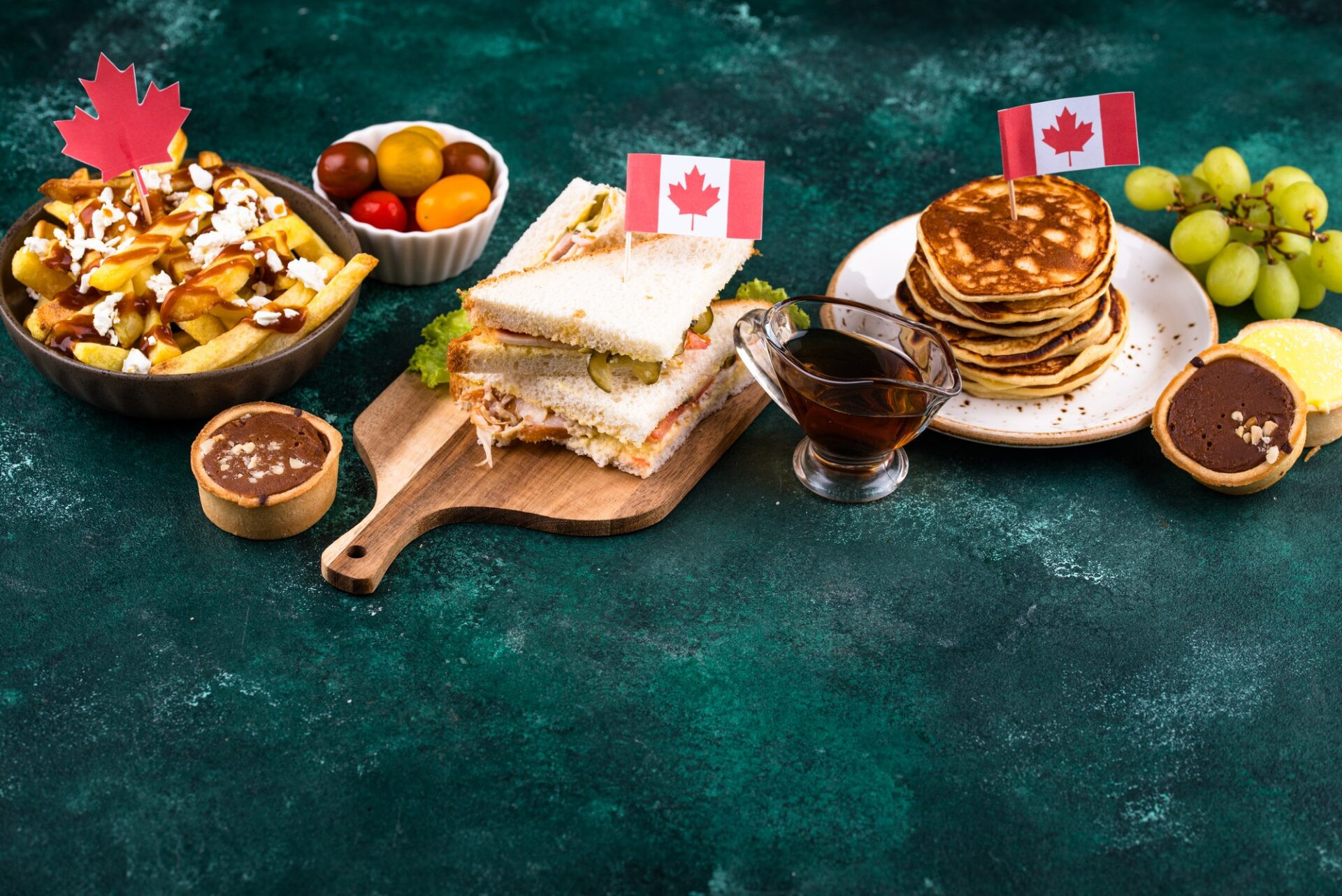 Concept alimentaire traditionnel de la fête du Canada. 